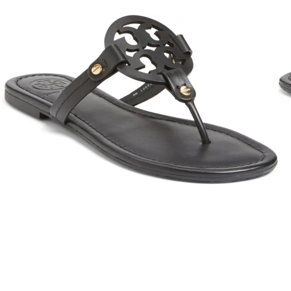 Tory Burch black leather sandals